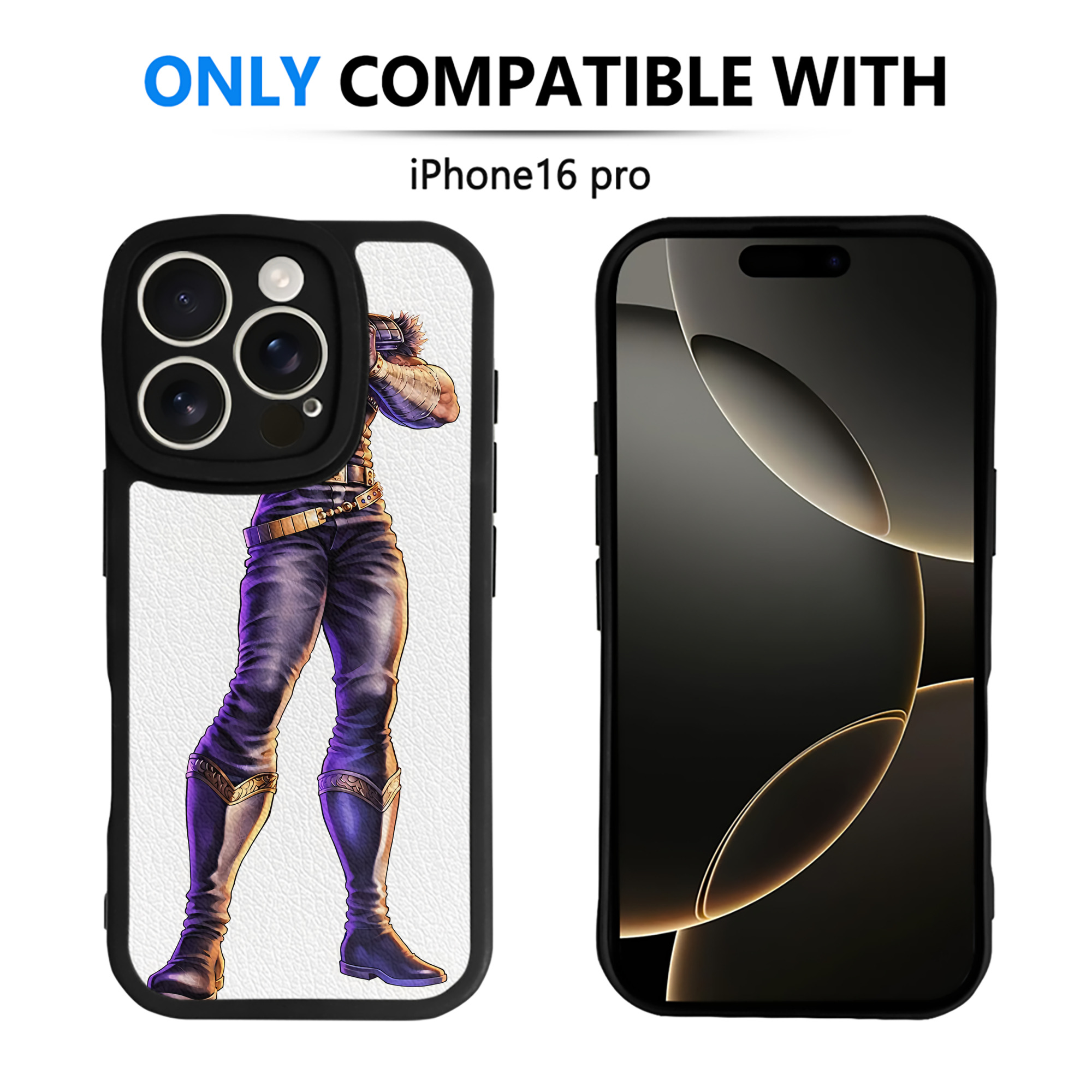 （画像用） 北斗の拳 Fist of the North Star 【iPhone 16シリーズ対応】シリコンスマホケース（レザー調） 材質：シリコン